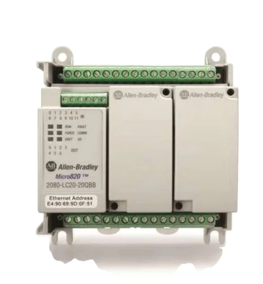 

Allen Bradley 2080-LC20-20QBB Micro820 20 I/O ENet/IP Controller (RTB)
