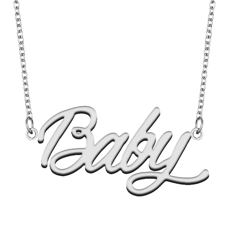 Baby Custom Name Necklace Customized Pendant Choker Personalized Jewelry Gift for Women Girls Friend Christmas Present