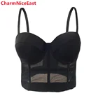 Женский сетчатый бюстгальтер с чашками пуш-ап, Размеры S M L XL