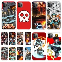anime fire force covers for iphone 11 7 5 6 xr 8 cases iphone 8plus 6s plus xs max 5s 11pro xs coque transparent soft tpu shell