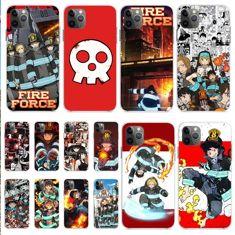 Чехлы с рисунком аниме FIRE FORCE для iphone 11 7 5 6 XR 8 чехлы 8plus 6S plus XS max Φ 11Pro прозрачный