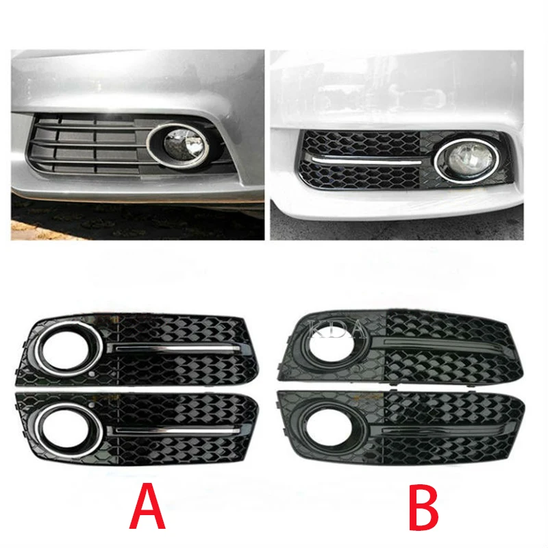 

Auto Left Right Side Front Bumper Fog Light Grille Grill Cover For Audi A4 B8 2009 2010 2011 2011
