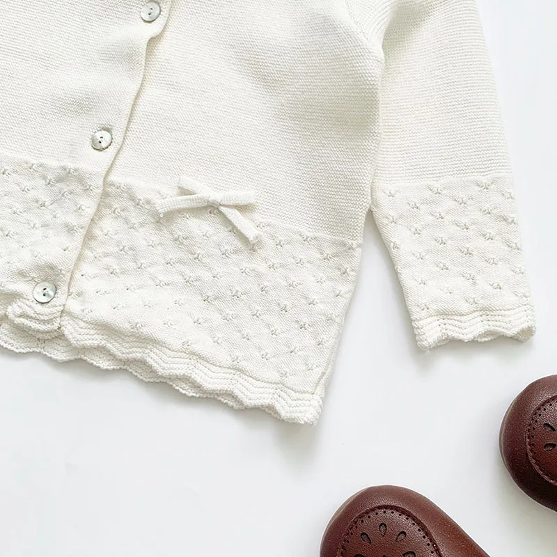 

New Autumn Baby Girls Knit Long Sleeves Cardigan Coat Children Clothing Baby Girl Pure Color Kids Children Cardigan Coat