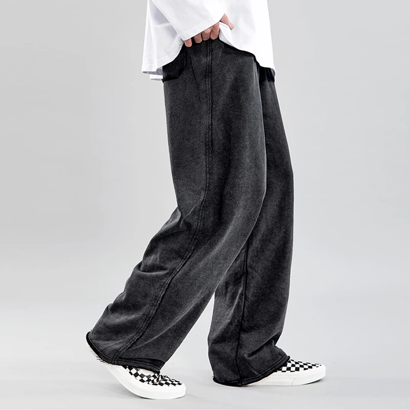 Спортивные брюки для старшей школы мужские тренировочные мешковатые прямые с