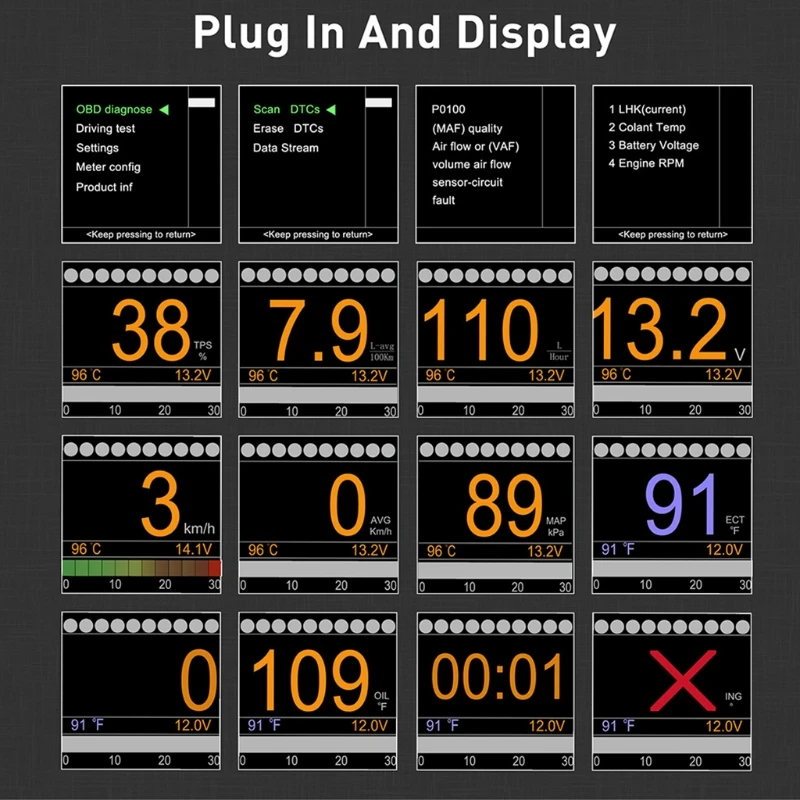 Универсальный автомобильный смарт-Датчик OBD прибор для измерения скорости прост
