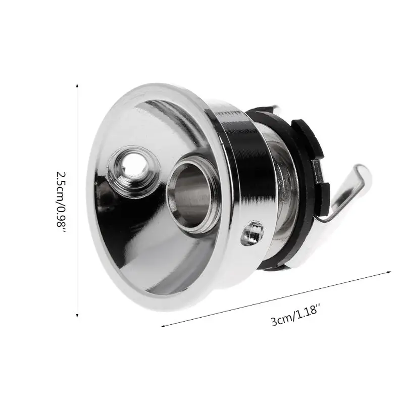 

for 6.35mm Plug Electrosocket TL Silver Electric Guitar Chrome Socket Jack Plate 35ED