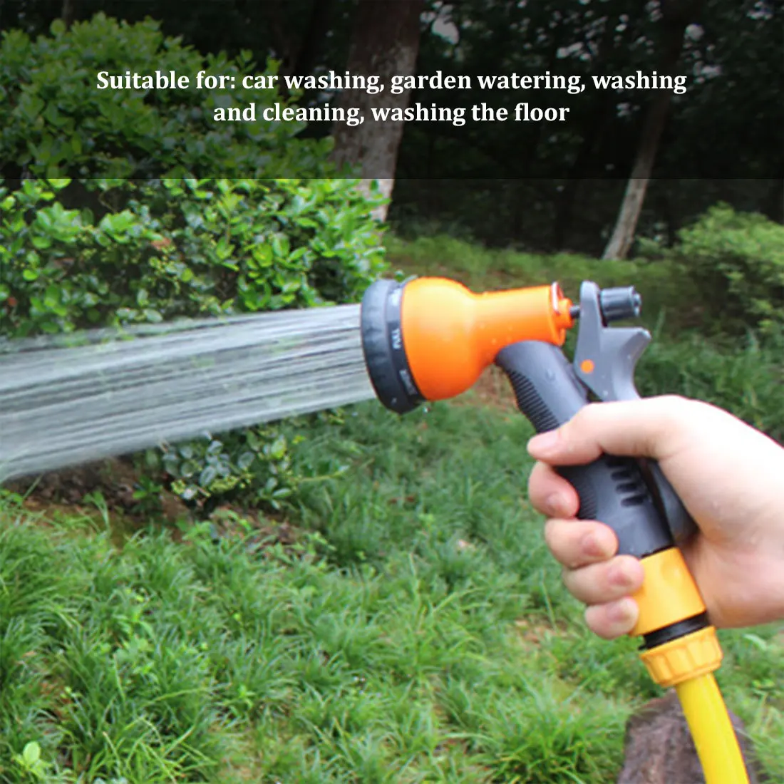 

Garden Hose Nozzle Watering Spray High Pressure Water Sprinkler With 8 Patterns Portable High-pressure Water Gun For Cleaning