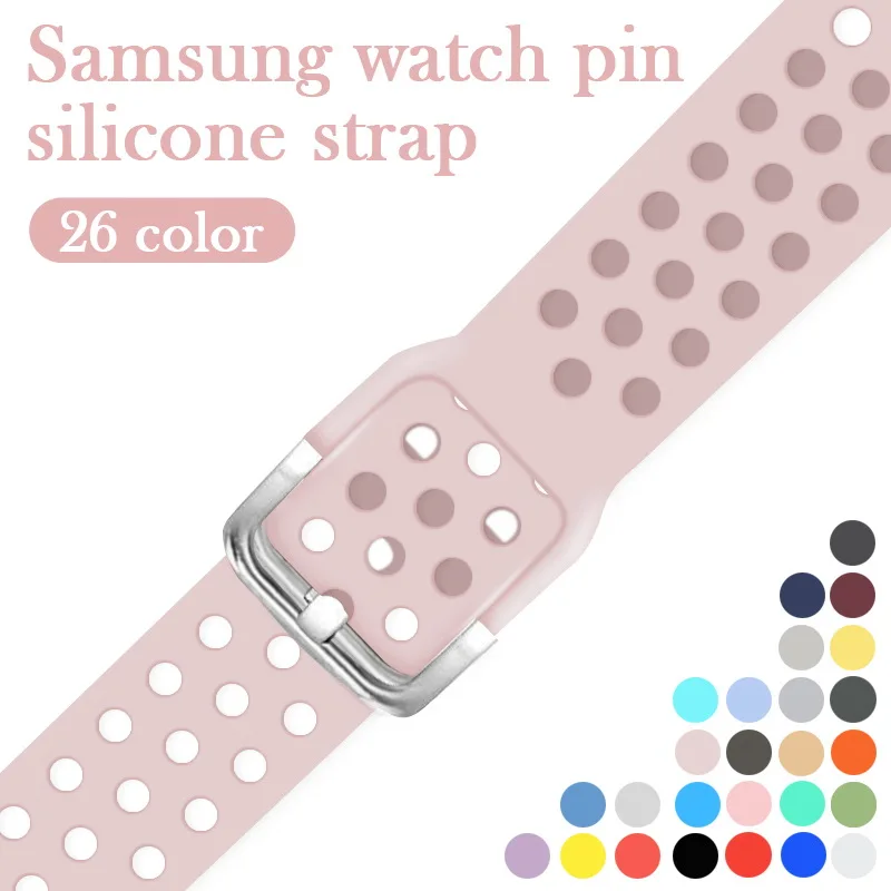 pink Для samsung gear S3 Frontier, Классический ремешок для часов 22 мм силиконовый спортивный сменный мужской t men wo мужской браслет ремешок для Amazfit Bip 20 мм - Цвет ремешка: pink