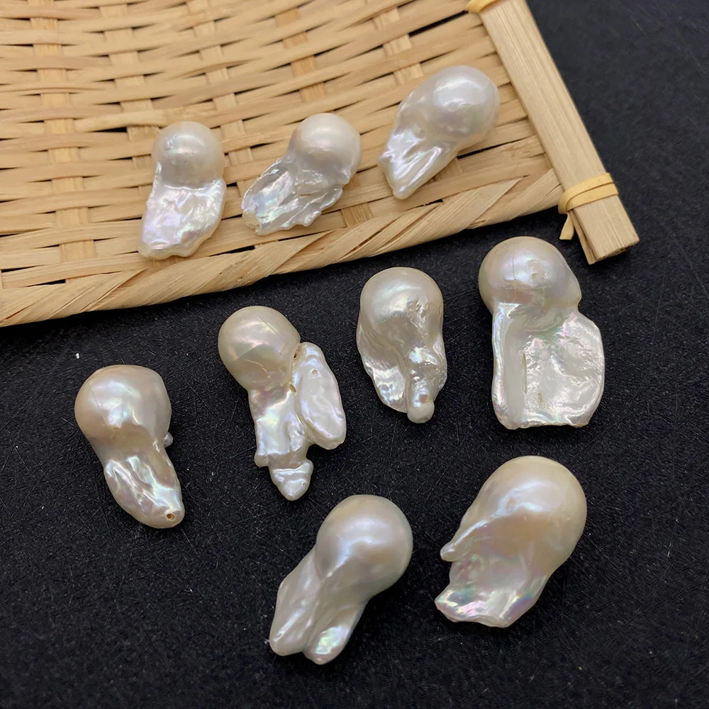 

1pcs/pack of Natural Baroque Pearl Perforated Beads DIY Exquisite Pearl Jewelry Making Ladies Pendant Earrings Necklace Bracelet