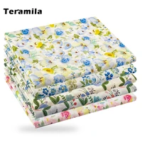 teramila organic twill 100 cotton cloth handmade pures for bags fabrics princess sewing flower print needlework quilt patchwork