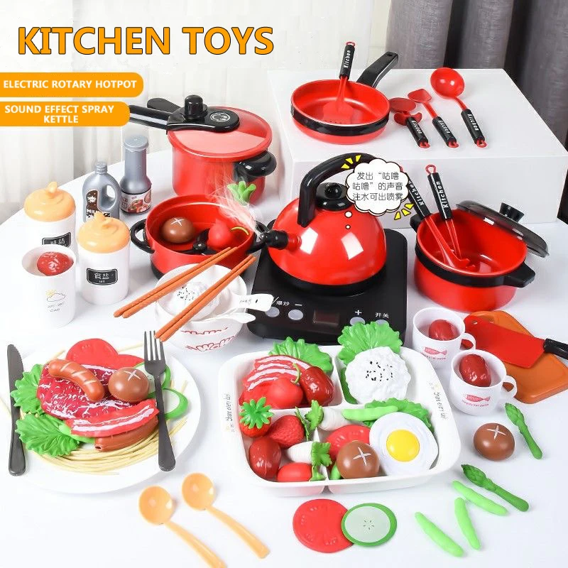 Кухонные игрушки для детей мини Игрушки приготовления пищи кухонные кастрюли