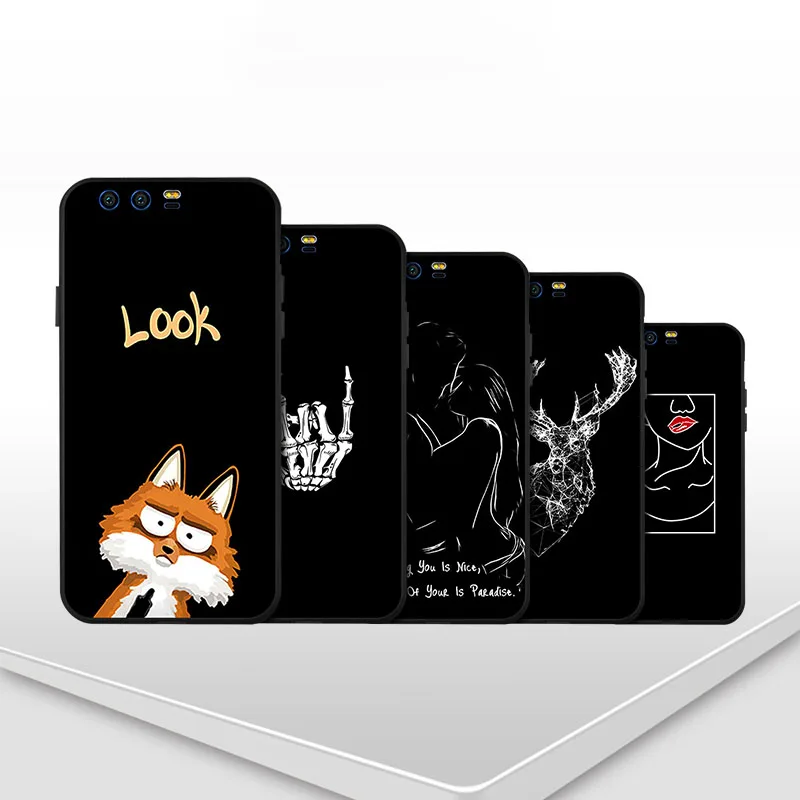 Silicon Soft TPU case For huawei honor 9 lite Case Cover Matte Painting Black Painted Cases back cover |