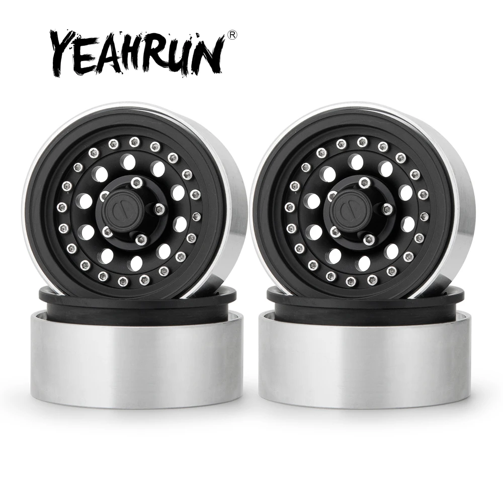 

YEAHRUN 1/2/4pcs 1.9inch Metal Alloy Beadlock Wheel Rims Hubs for Axial SCX10 TRX-4 1/10 RC Crawler Model Toy Car Parts