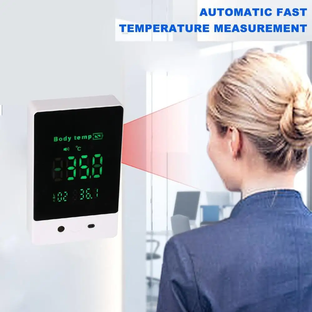 

Автоматический цифровой термометр для детей и взрослых, настенный Бесконтактный цифровой инфракрасный термометр для дома и офиса, лазерны...