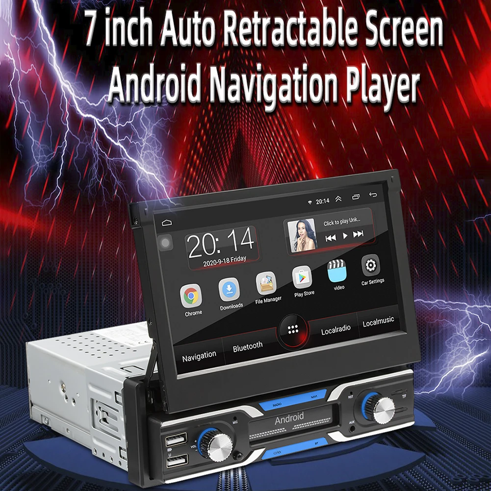 

Bluetooth-compatible Head Unit GPS WiFi AUX Radio 9603S Retractable Display Android 10.1 for Unique Parts Portable Car Ornaments