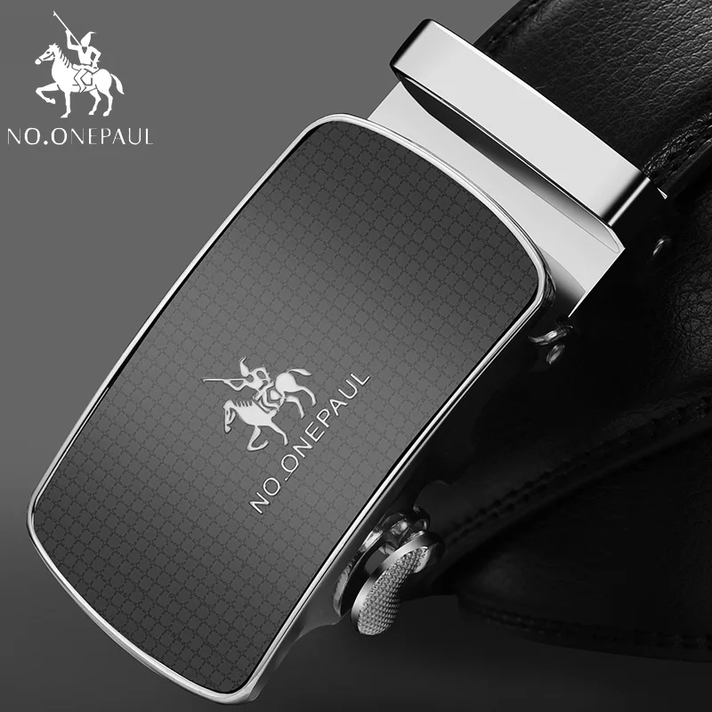 TA S NO. ONEPAUL, роскошный бренд, мужской из натуральной кожи, ремни для мужчин, высокое качество, ремень, автоматическая пряжка, черные, широкие пояса - Цвет: TA S