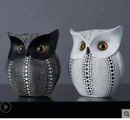 Современная и сдержанная сова оригинальное украшение для гостиной