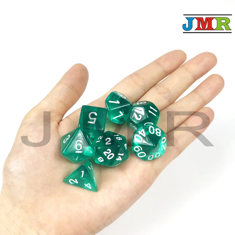 Высокое качество 7 шт./компл. прозрачный насыщенный цвет многогранник Rpg Dnd