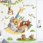 Vacclo мультфильм Жираф наклейки на стену для детской комнаты Настенный декор самоклеящиеся виниловые ПВХ наклейки на стену для детской домашний декор