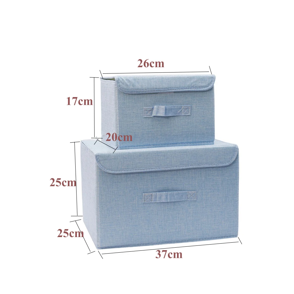 1 Set Blue Хлопковая ткань куб коробка для хранения мультфильм вышивка корзина для белья для ящика шкафа Showcas держатели для хранения игрушки Органайзер корзины - Цвет: 1 Set Blue