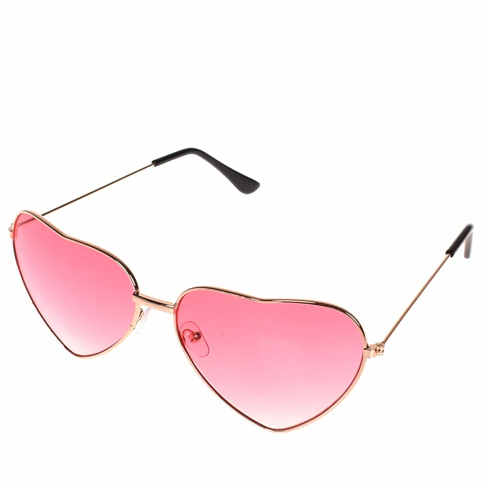 Женские Модные солнцезащитные очки в форме сердца для вечеринок зеркальные