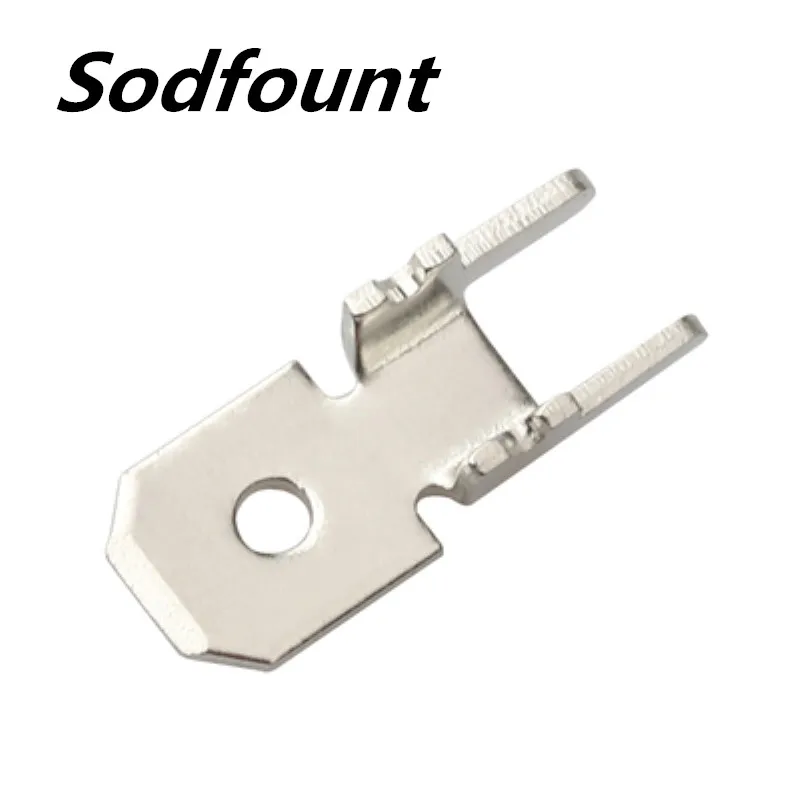 100 шт. 6 3 вставок пружинные клеммы для печатных плат тип припоя толщина 0 8 две