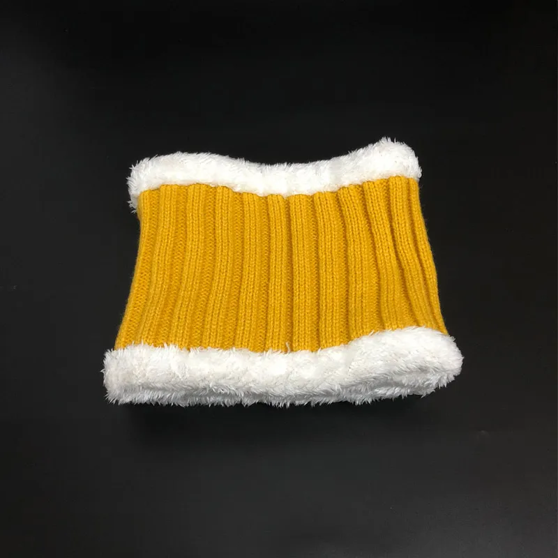 

2020 kids winter hats Fahion Skullies Knitted hat kid's beanies boy girls Real Raccoon fur pompom hats set children hats scarf