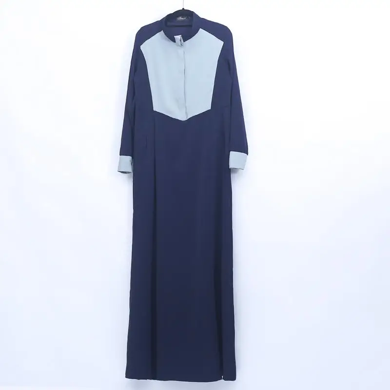 Elegant 2019 New Abaya Women Muslim Shirt Maxi Dress Islamic Patchwork Kaftan Vintage Jilbab Robe Gown Arab Cocktail Party 