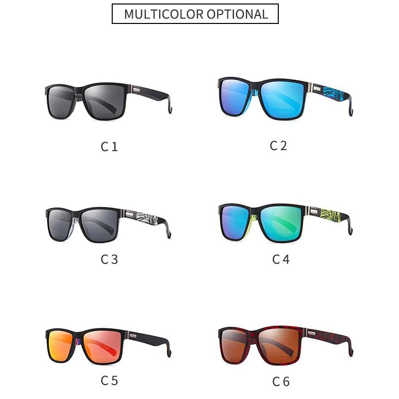 Sunglasses Men Polarized Square Sun Glasses Sport Driving Vintage Retro UV400 Eyewear For Goggle Male Classic | Аксессуары для