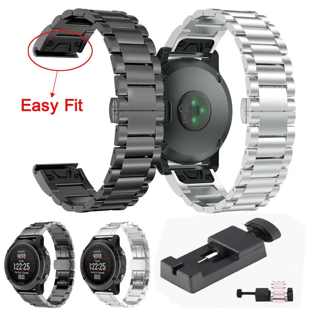 

Металлический ремешок для наручных часов из нержавеющей стали для Garmin Fenix 5, ремешок для наручных часов для Forerunner 935, сменный Браслет