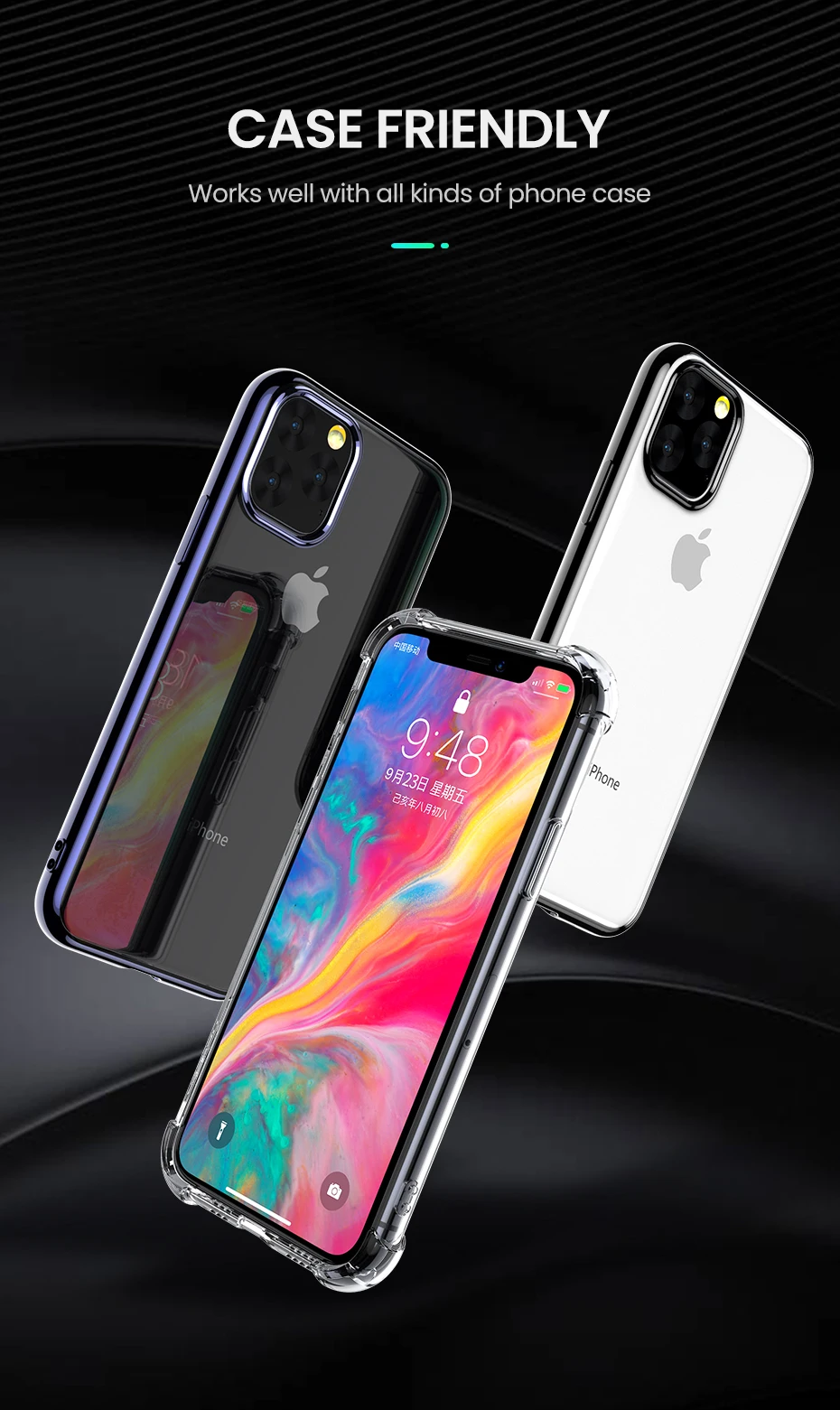 Ugreen Защитное стекло для iPhone 11 Pro Max Новая защита экрана HD прозрачное стекло с полным покрытием на iPhone 11 Pro Max стекло