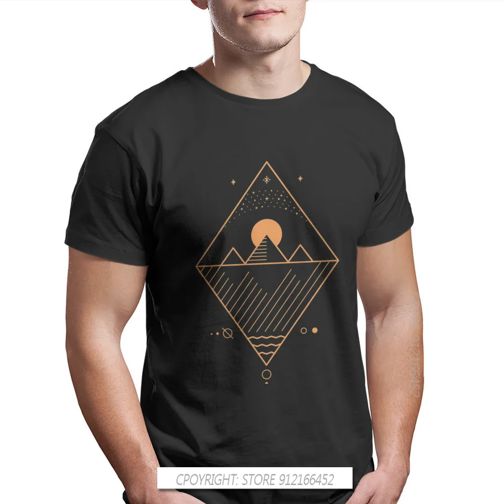 Egyptian Ancient Egypt Culture T Shirt Punk Clothes Printed Cool Graphic TShirt Homme Men Harajuku Streetwear Geometry Pattern