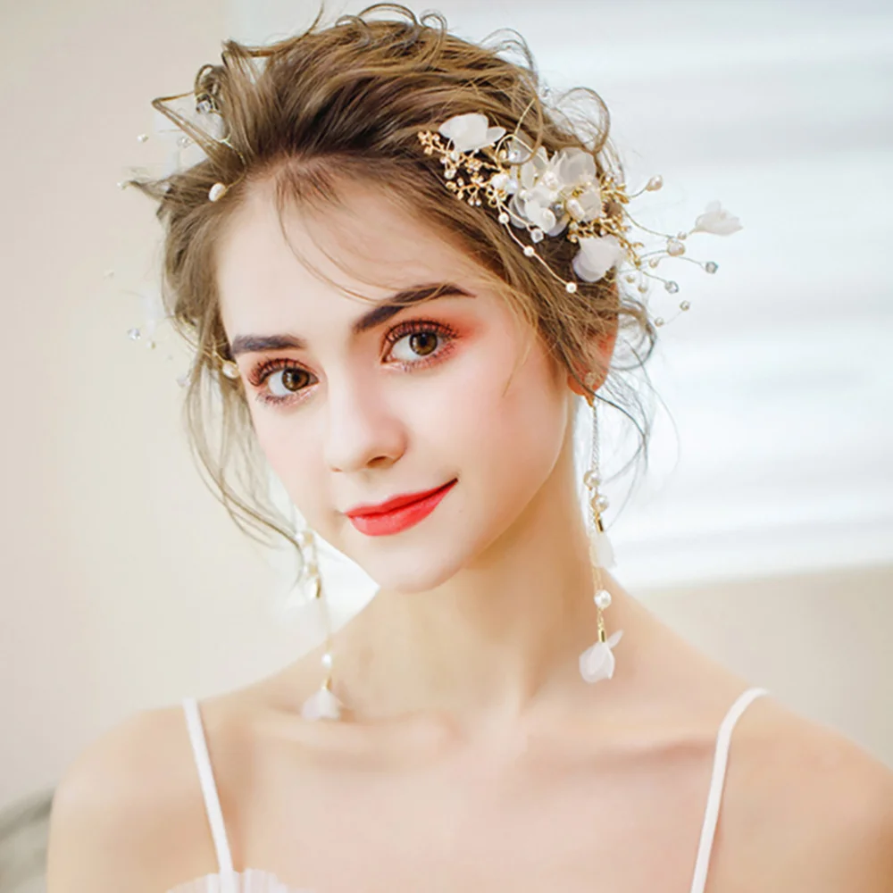 

1 Set/3pcs Wedding Bridal Alloy Headdress Delicate Hair Comb Stylish Hair Pin