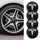 4 шт. 56 мм колпачок на ступицу колеса автомобиля, металлическая наклейка с эмблемой, аксессуары для Tesla Model 3, Model S, Model X, Model Y, Roadster