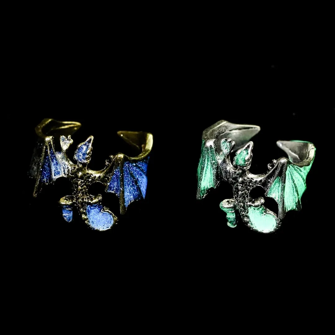 Мужское регулируемое кольцо с драконом винтажное этническое Открытое на