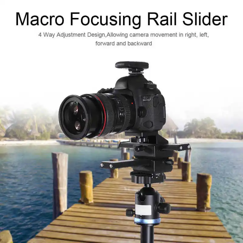 

ball head 4 Way Macro Focusing Rail Slider with 1/4" Mounting Screw for Close-up Shooting