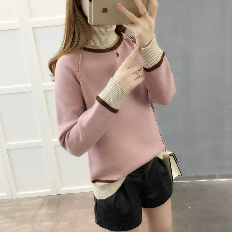 Style Pullover Autumn Fashion Knitted Turtleneck Sweater Women Winter Clothes Ladies Tops Sueter Mujer LWL840 | Женская одежда