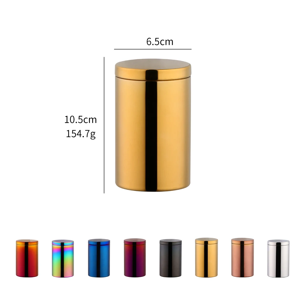 simple portable organizer stainless steel seal tea box mini tea caddy kung fu tea cans dried fruit collection kitchen gadgets free global shipping