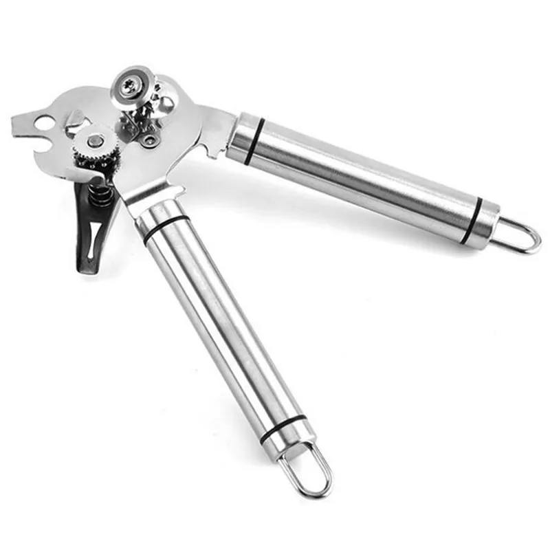 

304 Stainless Steel Can Opener Manual Food-safe With Built-in Bottle Opener