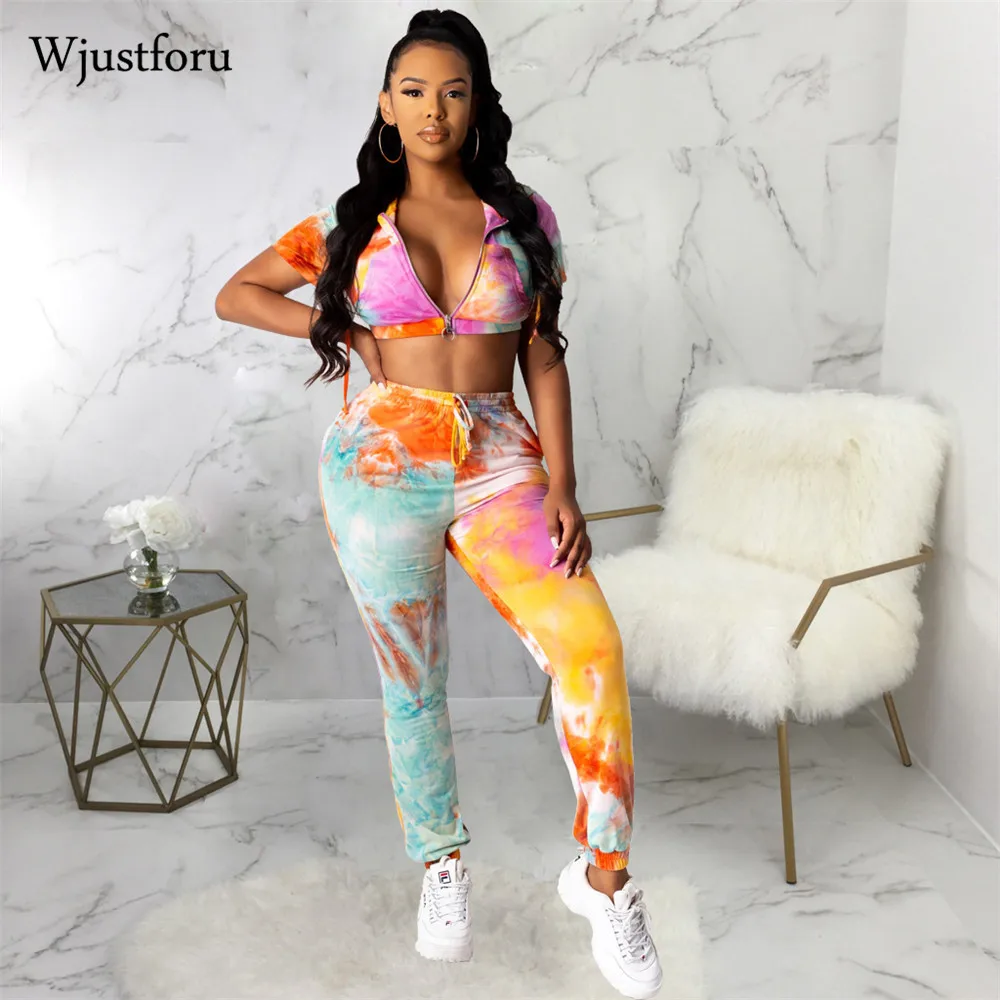 

Женский комплект из 2 предметов Wjustforu, уличная одежда, пикантный укороченный топ на молнии с v-образным вырезом и капюшоном, повседневные бан...