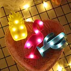 Светодиодный ночсветильник с 3d-рисунком ананасаФламингодетской лампы, милый декоративный подарок
