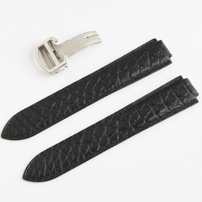 

Alligator leather watch strap black bracelet band Genuine leather band 20mm strap luxe style Watch accessories