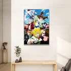 Плакаты аниме Семь смертных грехов, японское аниме Nanatsu No Taizai, настенный постер для манги, Декор для дома