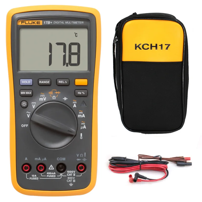 Fluke 17B + Высокоточный цифровой мультиметр 4000 AC/DC измеритель емкости и напряжения