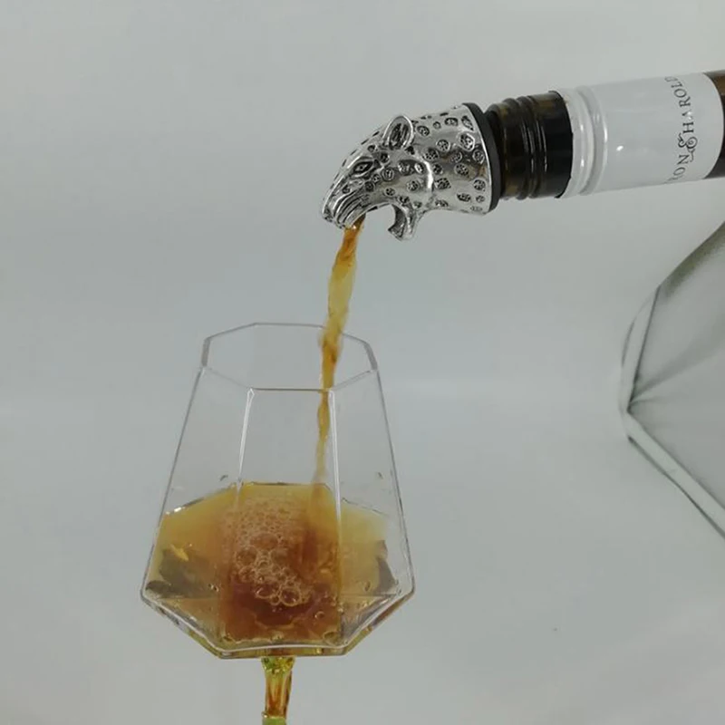 Винный аэратор из цинкового сплава с леопардовой головой | Дом и сад