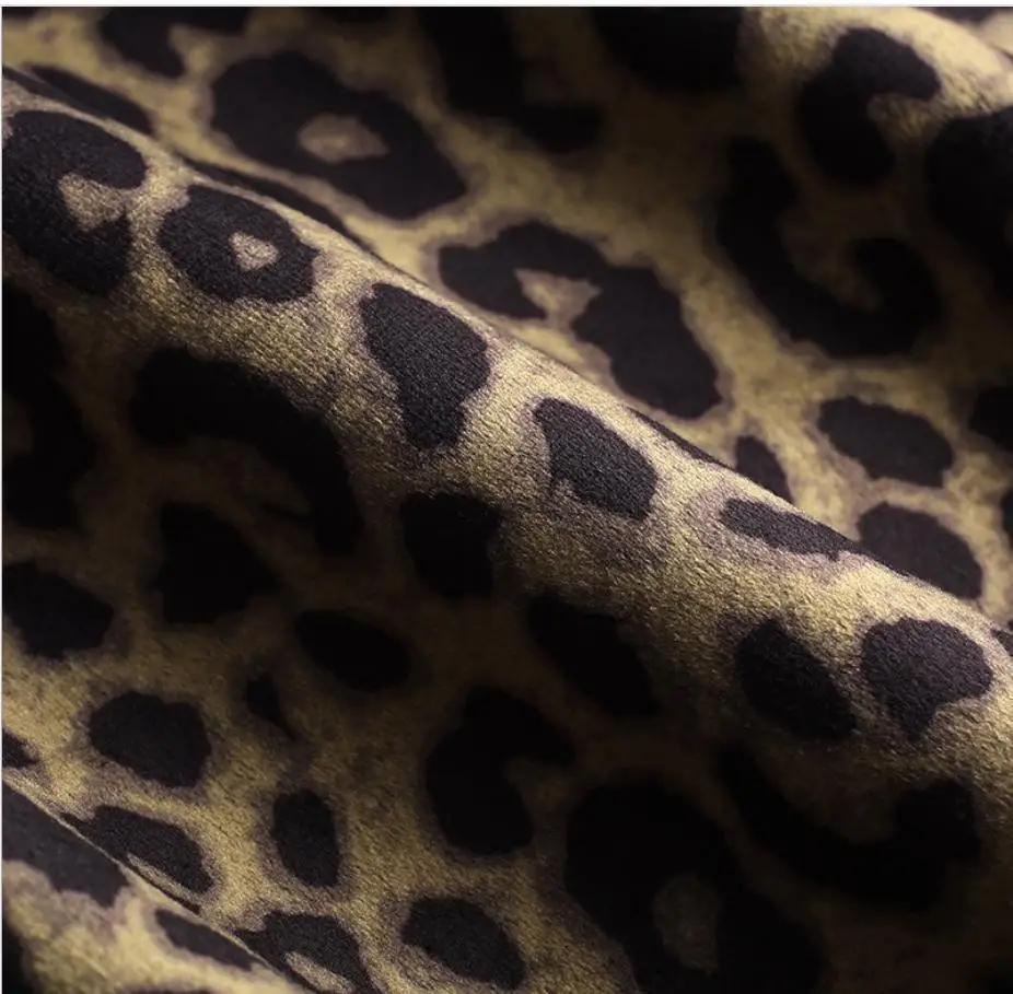 

Women High Waist Skinny A-Line Skirts Fashion Woolen Leopard Print Spring And Autumn Female Mini Skirt Plus Size Saias K1360