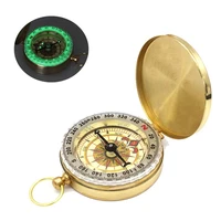 portable camping mountaineering compass high quality pure copper flip luminous compass outdoor activity pointing guide tool