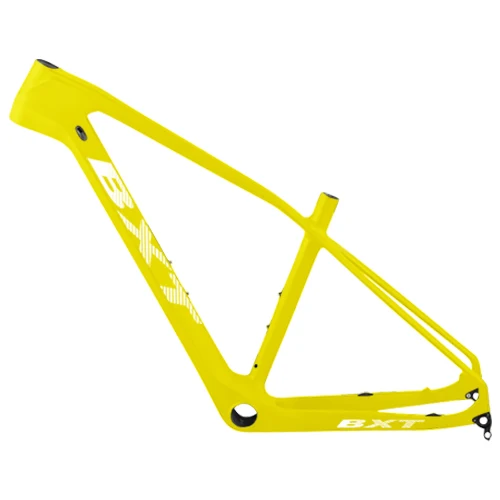 BXT full yellow BXT 27.5er Полный углеродного волокна горный велосипед рамы BSA/PF30 каретка комплект 142*12 мм велосипедный вынос руля рамы для MTB - Цвет: BXT full yellow