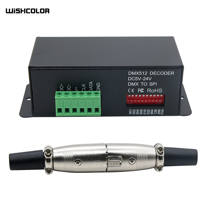 

Wishcolor New BC-802-1809 DMX512 Signal Decoder Controller DC5V-24V Input for LED Lamp Light