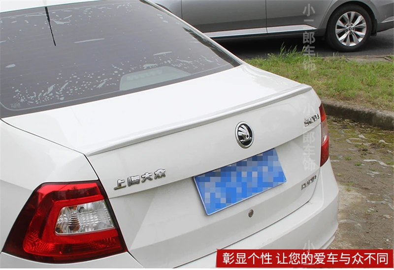 Применение для Skoda Rapid спойлер 2013, 14, 15, 16, 17, 18, 19 лет год ABS пластмассовый задний клюв утки крыло аксессуары для декорирования машины